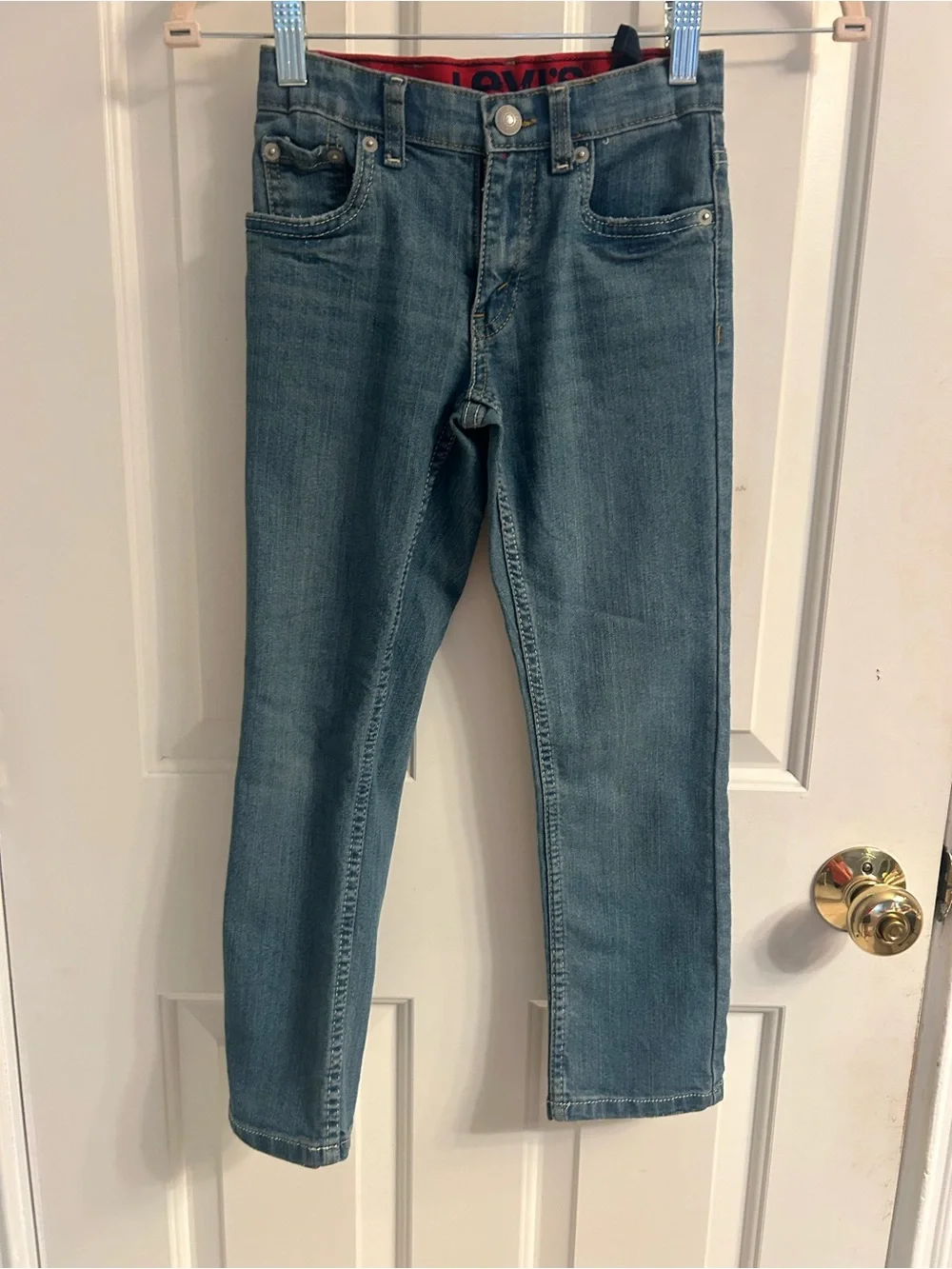 Boys Levi's Blue Straight-Leg Jeans